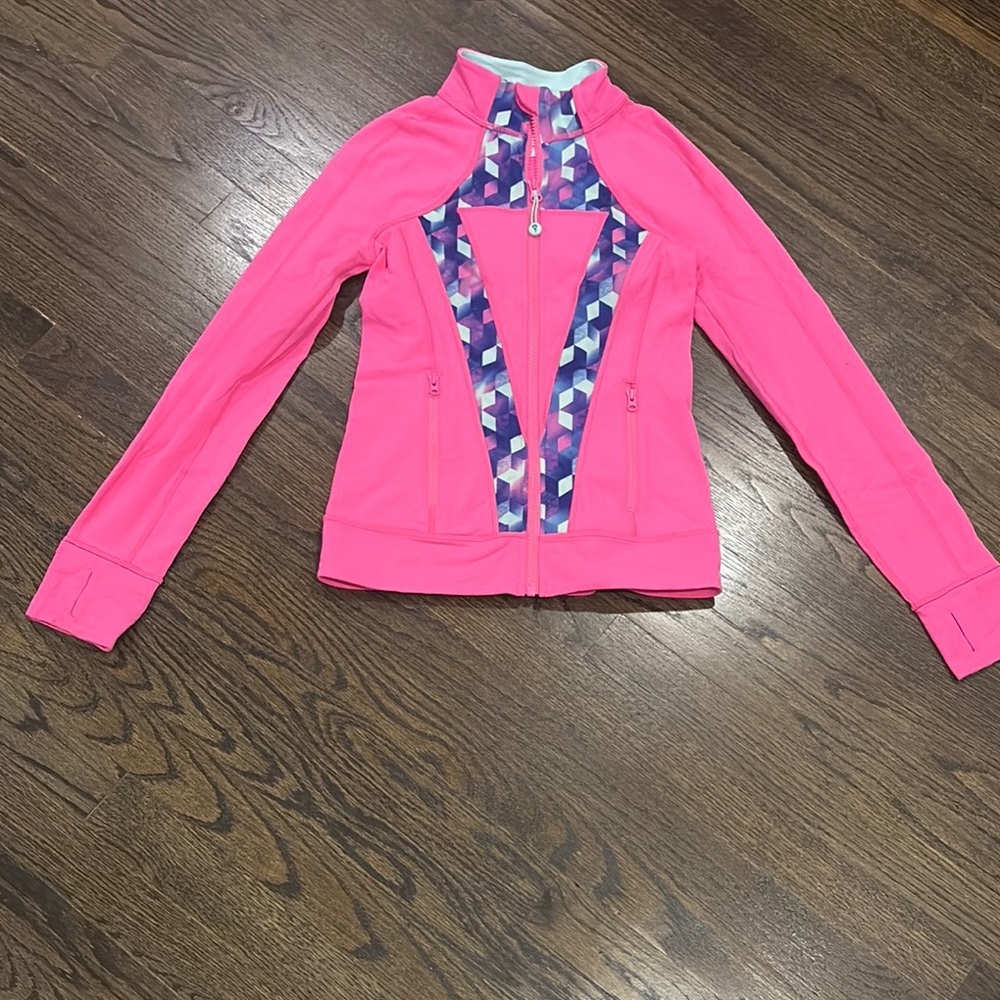 Juniors Pink Geometric Jacket by Ivivva- size 12